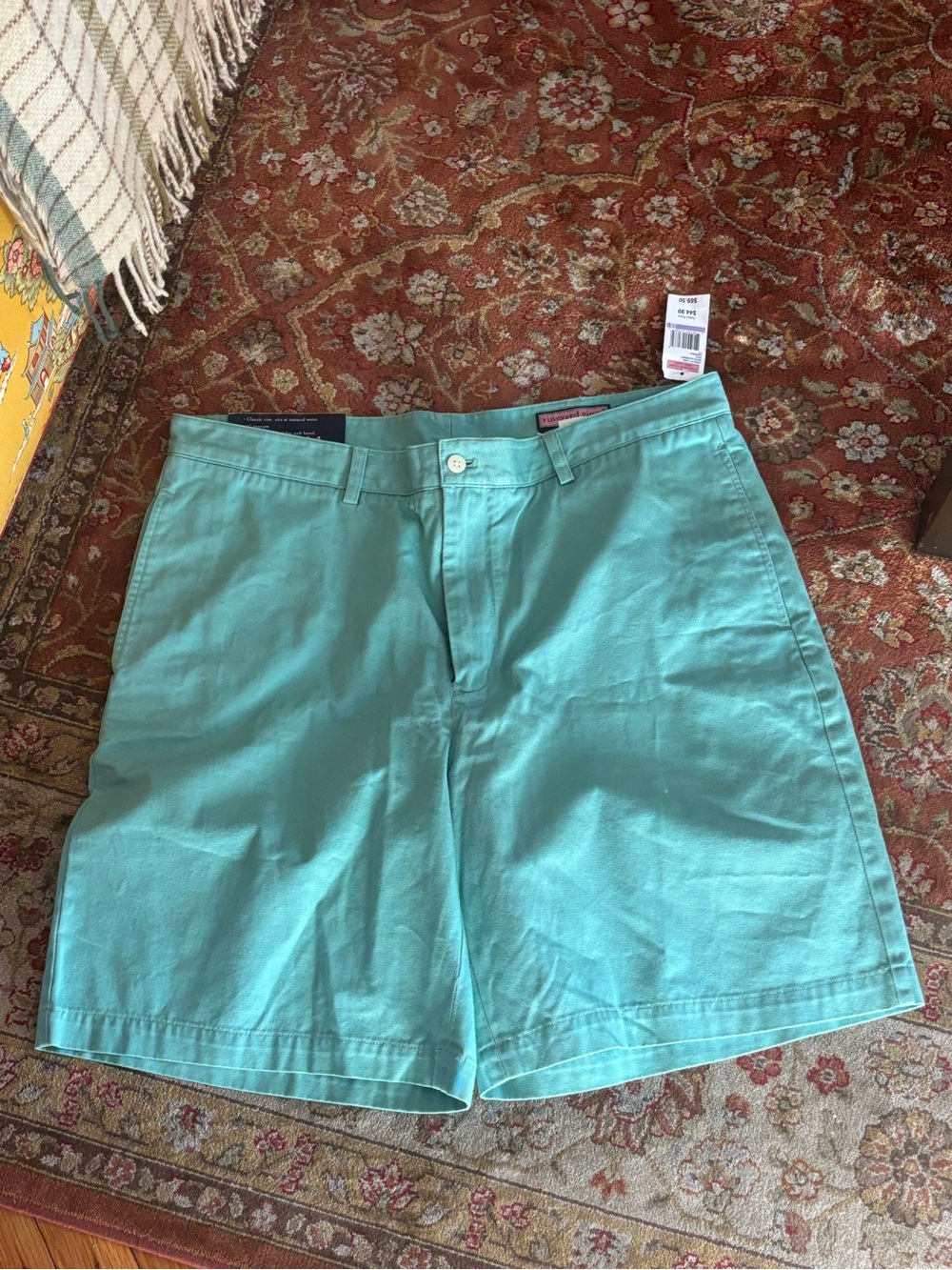 NEW Vineyard Vines Men’s Seafoam Green Flat Front Shorts Size 38